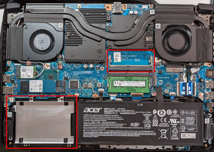 Acer Nitro 5 AN515-55-53E5 Laptop Upgradable Memory Slots