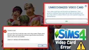 Sims 4 Video Card Error