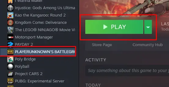 Play PUBG via Steam